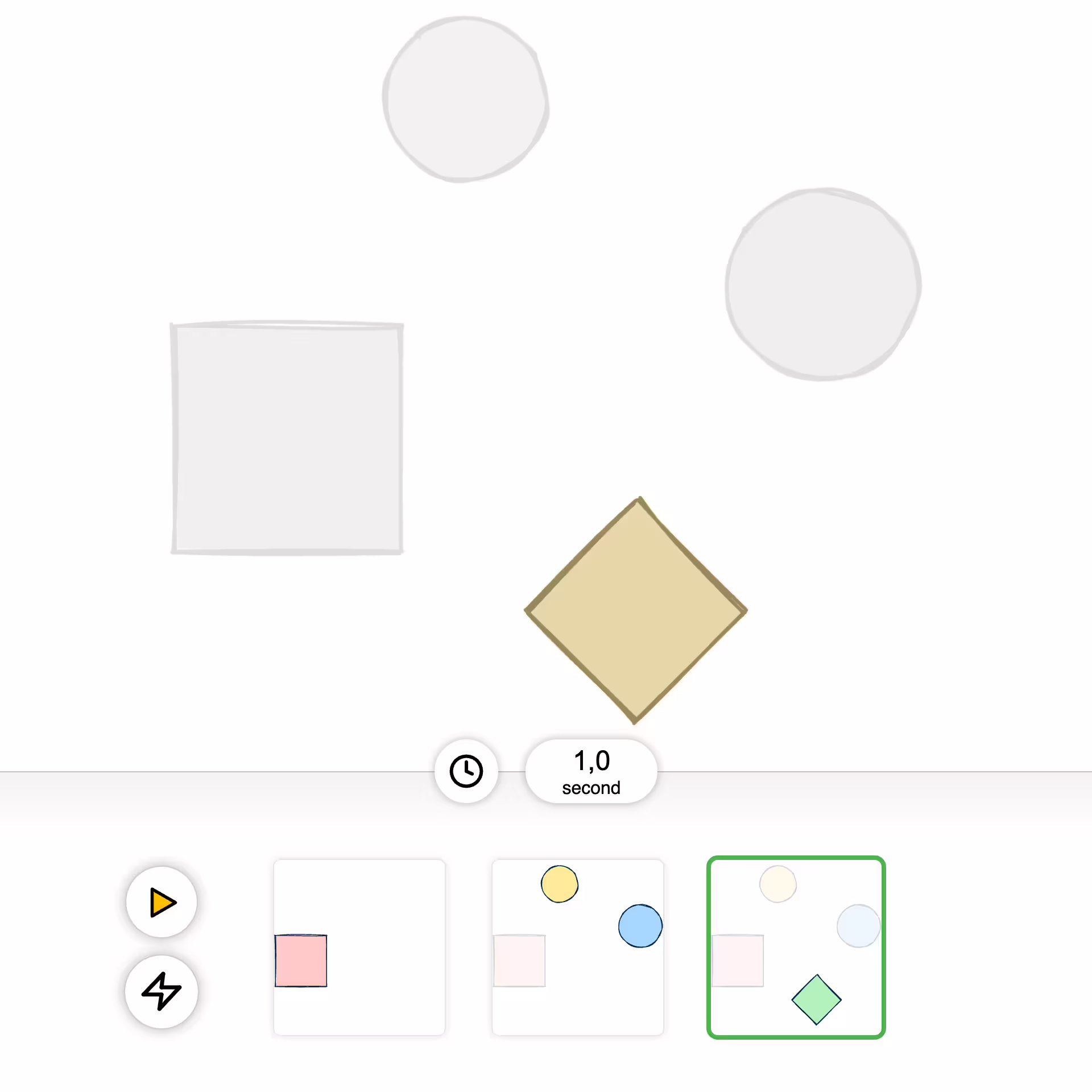 Screenshot neo Animate - animation editor for neoDraw drawings with settings like start trigger and animation duration