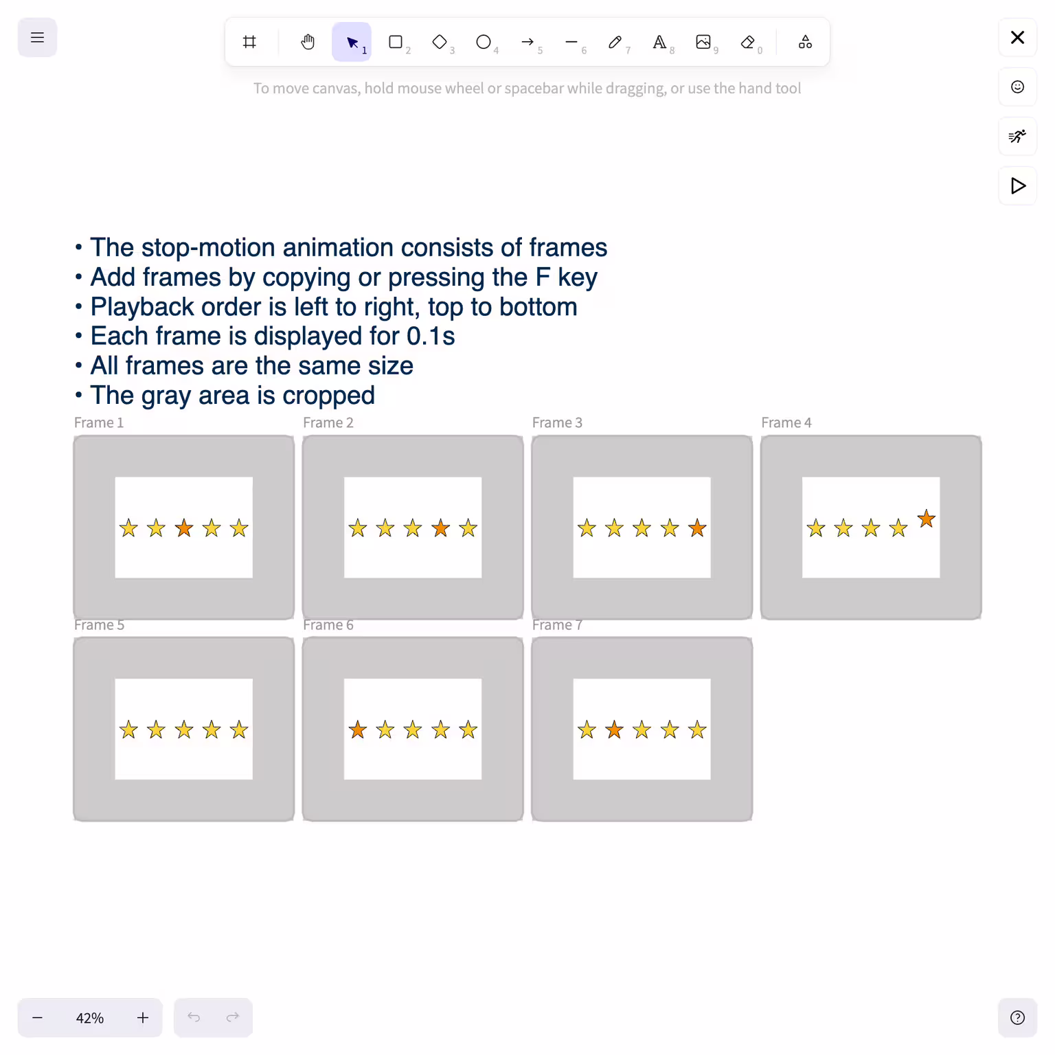 Screenshot neo Motion - Create stop-motion animations directly with animation frames in the neoDraw drawing editor