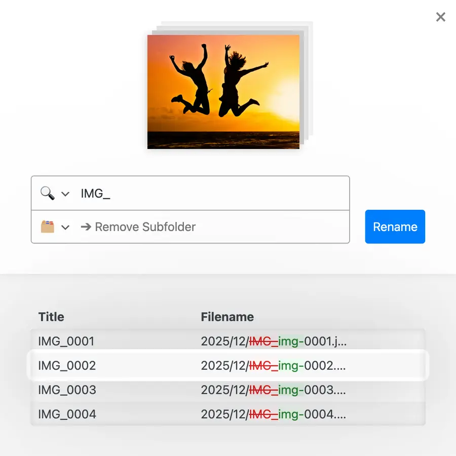 Remove year/month subfolders from the image URL and file path by moving media into the main uploads directory