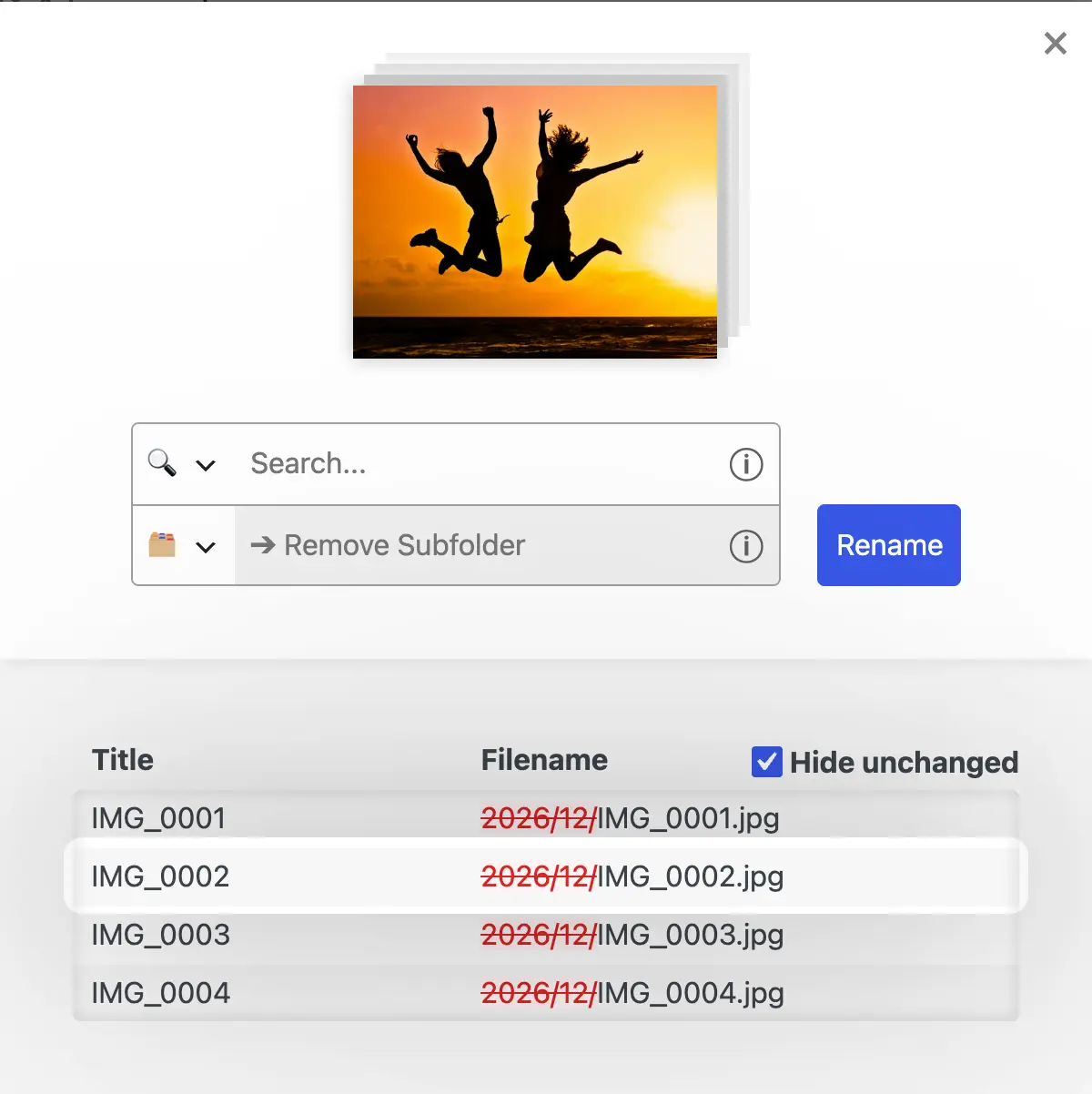 Eliminar las subcarpetas año/mes de la URL de la imagen y la ruta de archivo moviendo los medios al directorio principal de subidas