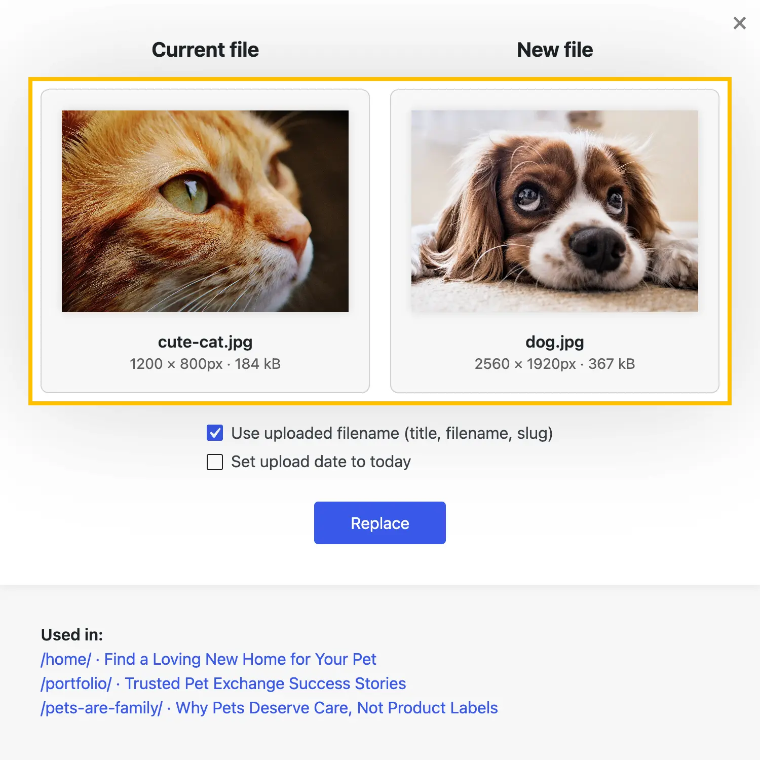Archivos multimedia como imágenes, vídeos y documentos se pueden intercambiar al instante mediante arrastrar y soltar