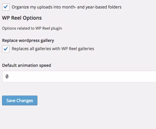 Screenshot des WordPress Plugins wp-reel zum Thema: 360, 3d, gallery, reel, slideshow